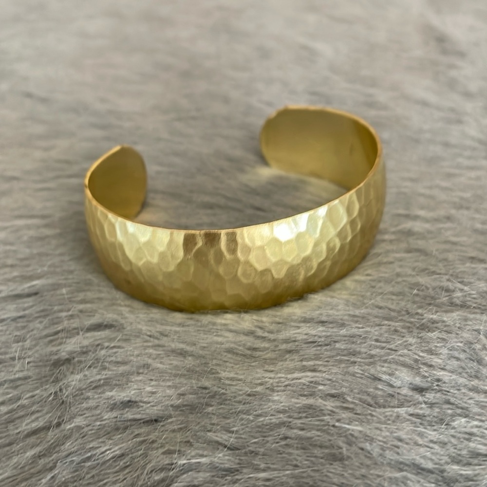 Gold Hammered Cuff